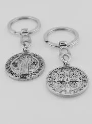 Sleutelhanger met Medaille van Sint Benedictus