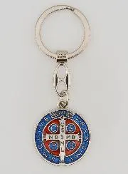 Kleurrijke Sleutelhanger Medaille van Heilige Benedictus