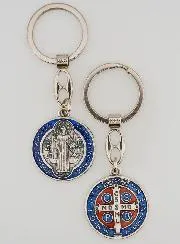 Kleurrijke Sleutelhanger Medaille van Heilige Benedictus