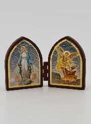 Mini Tweeluik Icoon - Maria Wonderdadige en Sint Michaël