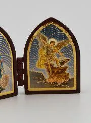 Mini Tweeluik Icoon - Maria Wonderdadige en Sint Michaël
