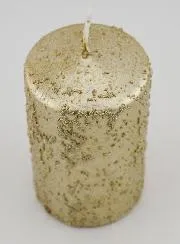 Decoratieve Kaars met Glitters - Champagne Kleur