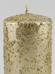 Decoratieve Kaars met Glitters - Champagne Kleur