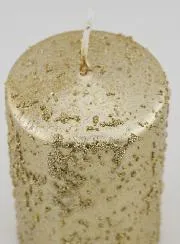 Decoratieve Kaars met Glitters - Champagne Kleur