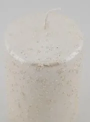 Decoratieve Kaars met Glitters - Parel Wit