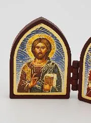 Klein Tweeluik Icoon - Jezus Christus en Maria