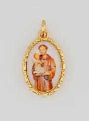 Medaillon met Gedraaide Rand 25mm - Sint Antonius