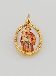 Medaillon met Gedraaide Rand 25mm - Sint Antonius