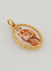 Medaillon met Gedraaide Rand 25mm - Sint Antonius