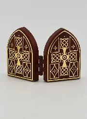 Mini Tweeluik Icoon - Christus en Maria Wonderdadige