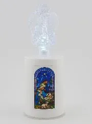 LED-Kerkkaars met Kerstmotief – 60 dagen