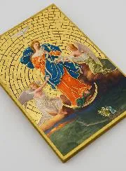 Lijst met Afbeelding van Maria die de Knopen Ontwart - 15 cm