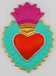 Kleurrijke Ex-Voto Wanddecoratie - 13cm