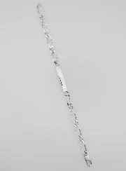 Dooparmband Zilver Gerhodineerd - 18cm