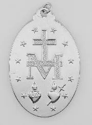 Zilverkleurige Wonderdadige Medaille - 28mm