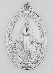 Zilverkleurige Wonderdadige Medaille - 33mm