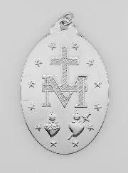 Zilverkleurige Wonderdadige Medaille - 33mm