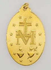 Goudkleurige Wonderdadige Medaille - 28mm