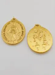 Goudkleurige Wonderdadige Medaille - 33mm