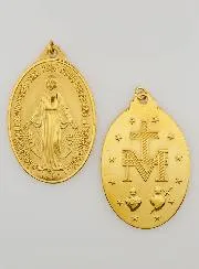 Wonderdadige Medaille van Goudkleurig Roestvrij Staal - 40 mm