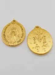 Wonderdadige Medaille van Goudkleurig Roestvrij Staal - 40 mm