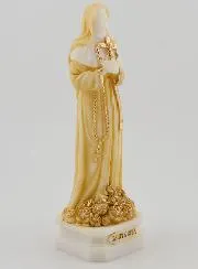 Beeld van de Heilige Rita van Beschilderd Albast - 12cm