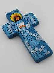 Keramisch Kruis Engel van de Vrede – 15cm