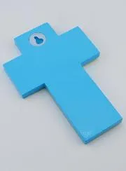 Houten Kruis Kind - Priester en Duif