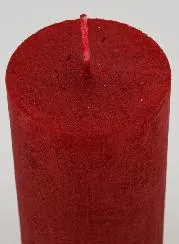 Moderne Kerstkaars - Karmijn Rood