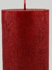 Moderne Kerstkaars - Karmijn Rood