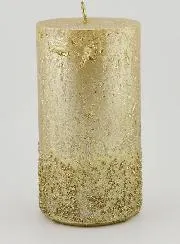 Kerstkaars met Reliëf – Champagne