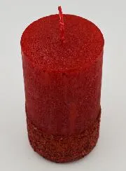 Kerstkaars met Reliëf - Rood