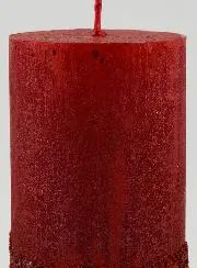 Kerstkaars met Reliëf - Rood