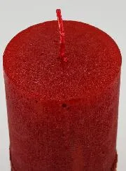 Kerstkaars met Reliëf - Rood
