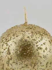 Decoratieve Bol Kaars met Glitters - Champagne