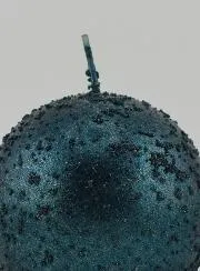 Decoratieve Kaars in Bolvorm met Glitter - Blauw-Groen