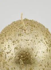 Kaars Kerstbal met Glitters - Champagne