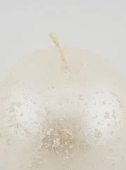 Kerstbalkaars met Glitters - Parel Wit