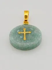 Hanger met Kruis - Blauwgroen