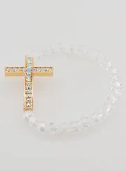 Armband met Kruisje en Strass