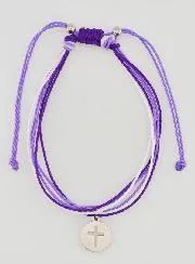 Armband met Kruis - Paars