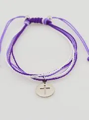 Armband met Kruis - Paars