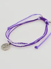 Armband met Kruis - Paars
