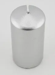 Metallic Kerstkaars - Zilver