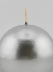 Decoratieve Bolkaars 8cm - Zilver