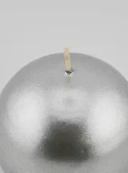 Decoratieve Bolkaars 8cm - Zilver