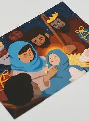 Religieuze Kaart Kerstmis - 10 x 15 cm