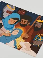 Religieuze Kaart Kerstmis - 10 x 15 cm