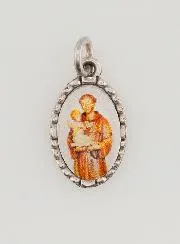 Medaillon met Gedraaide Rand 15mm - Heilige Benedictus