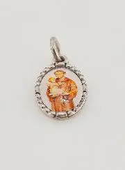 Medaillon met Gedraaide Rand 15mm - Heilige Benedictus